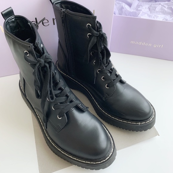 Madden Girl Kurrt Combat Boot - Black - Picture 10 of 10